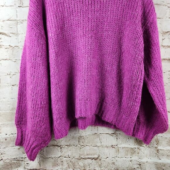 Line & Dot Bennett Sweater in Plum Size Medium Turtleneck Long Sleeve Knit - Picture 10 of 12